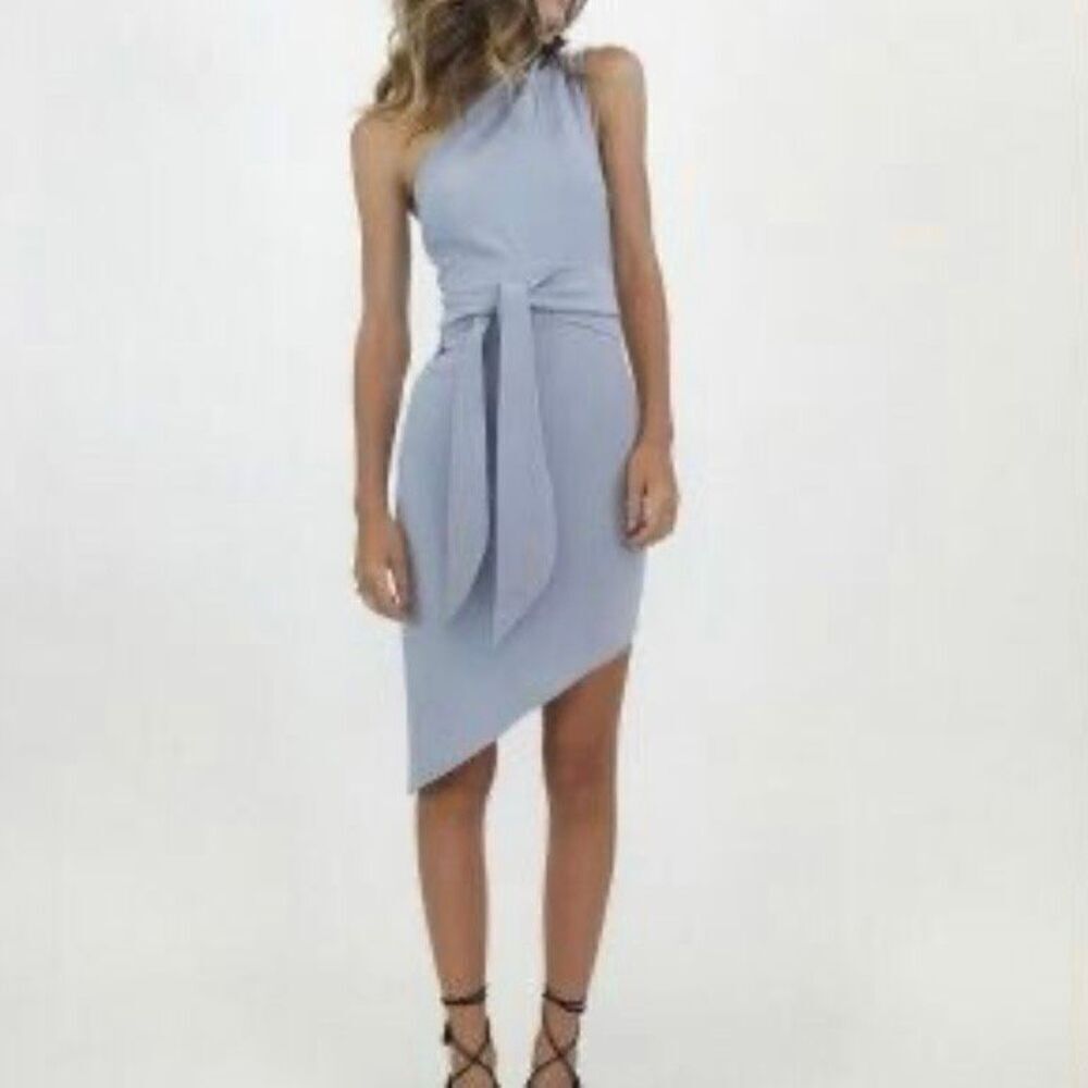 Bec & Bridge Winkworth Asymmetrical One Shoulder Bodycon Mini Dress Blue Women 2